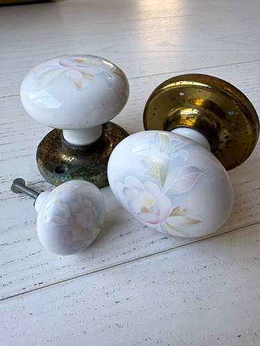 Pair white floral - white,