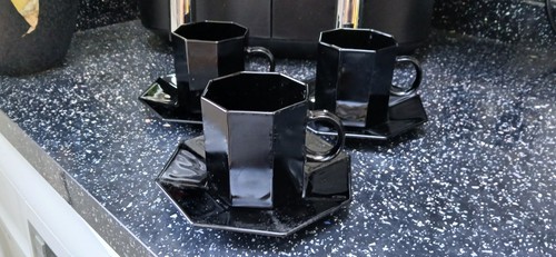 Arcoroc octime black cups - arcoroc,