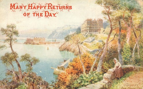 Torquay vintage postcard - vintage,