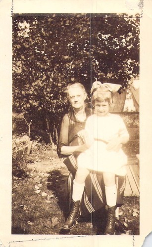 Vtg photo older - woman, seated
