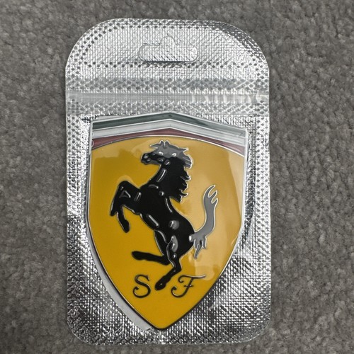 Sealed ferrari badge - ferrari, aluminium