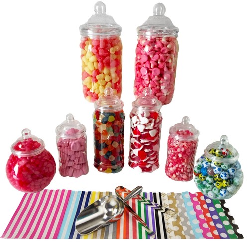 Plastic sweet jars bags - 8, 50