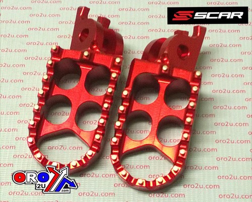 Scar red footpegs honda - scar,