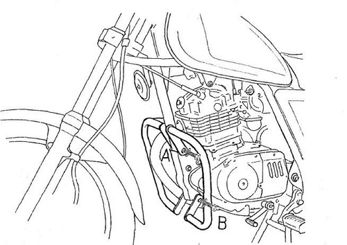 Suzuki gn125 engine guard - gn125,