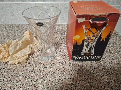 Prague crystal vase cut - vase,