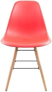 Red plastic shell school chair - red,