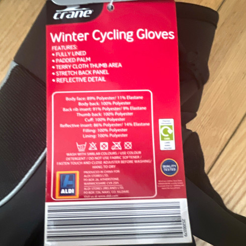 Crane winter cycling gloves - crane,