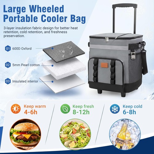 Cooler box with wheels 35l - wheels,,