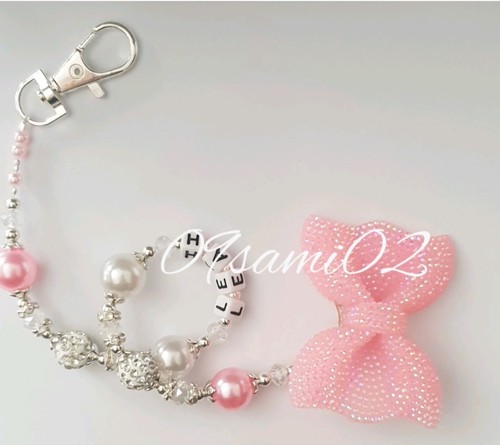 Personalised bling dummy clip - personalised,