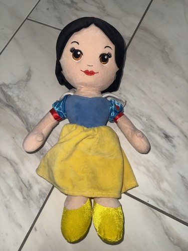 Snow white princess plush soft - white,