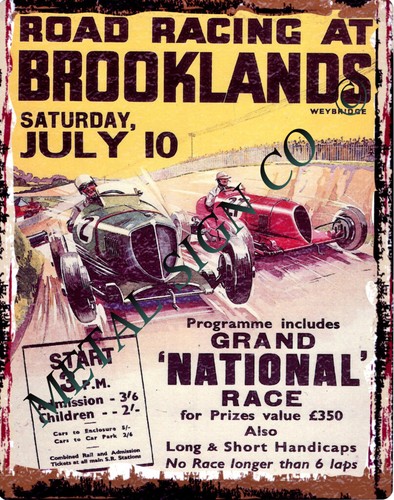 Large brooklands motor racing - brooklands,