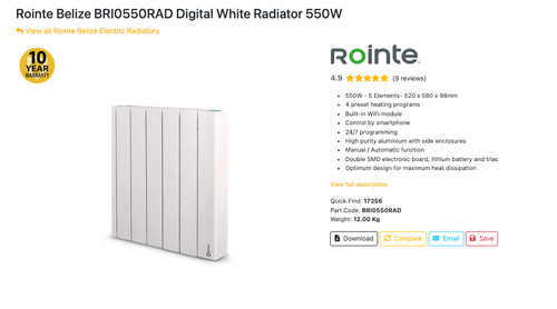 Rointe belize bri0550rad - rointe,