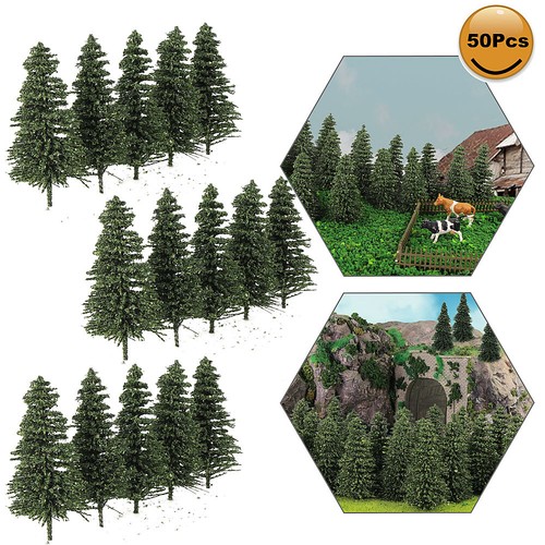 50pcs model pine trees - 50pcs,