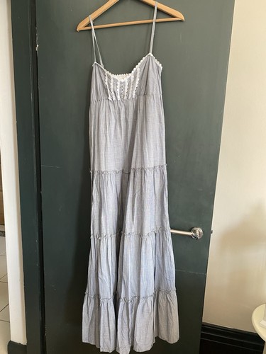 Blue gypsy boho maxi dress - blue,