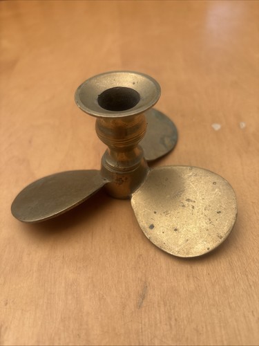 Vintage brass candlestick - brass,