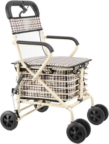 Elderly shopping trolley - elderly,