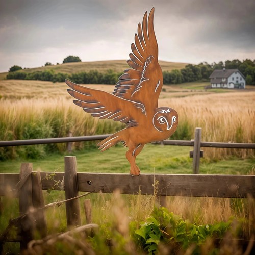 Rusty patina owl garden - patina,
