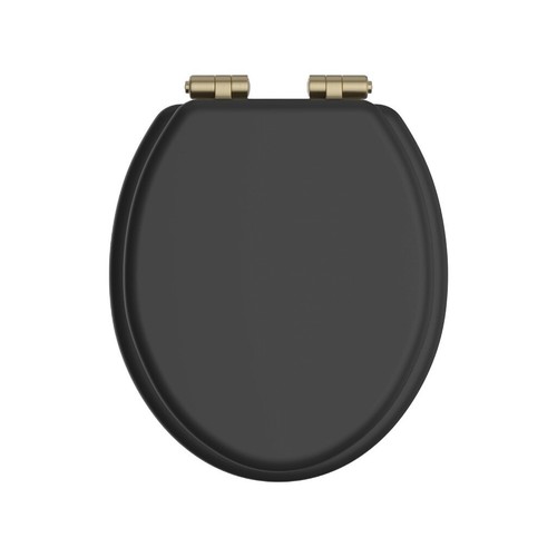 Heritage black toilet seat - toilet,