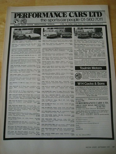 Performance cars ltd - performance, list