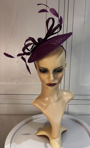 Debut purple fascinator - purple,