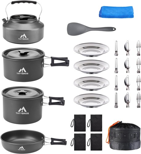 27pcs camping cookware mess - camping,