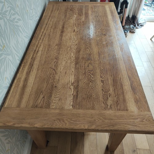 Solid oak dining table approx - oak,