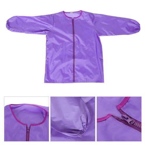 Purple kids painting smock - purple,