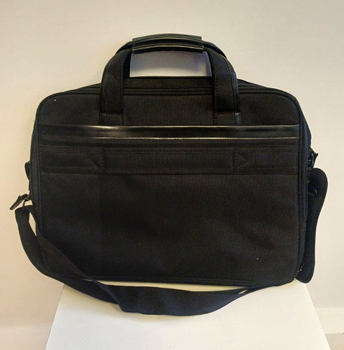Kangol black messenger laptop - black,