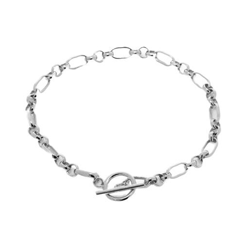 Silver bracelet rhodium-plated