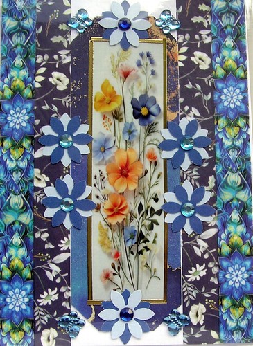 Yellow blue flowers hand - &,