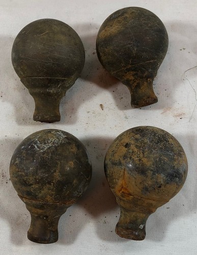 Antique brass spherical ball - antique,