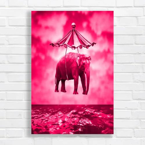 Fanciful flying elephant - flying, with