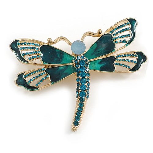 Teal crystal green enamel - crystal,