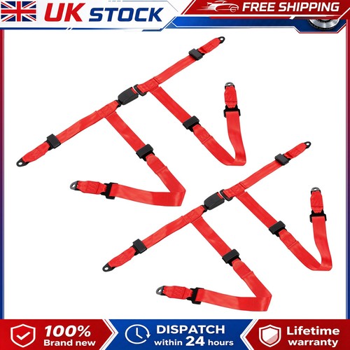 Point red racing harness set - 4,