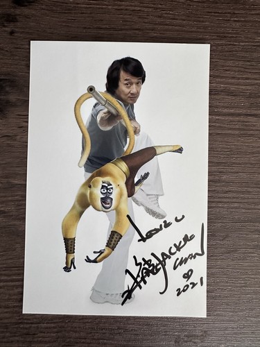 Jackie chan signed 4x6 - signed, rush