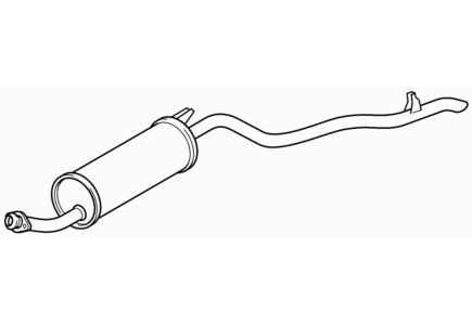 Rear exhaust silencer back - silencer, box
