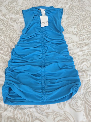 Zara blue mini ruched - zara,