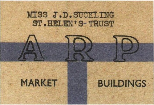 Ephemera ww2 arp warden card - ww2,