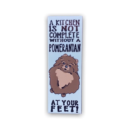 Brown pomeranian dog magnet - pomeranian,