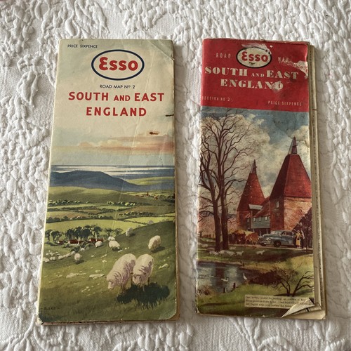 Vintage 1960s esso - road, maps