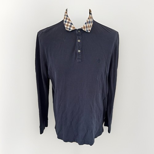 Aquascutum blue cotton polo - blue,