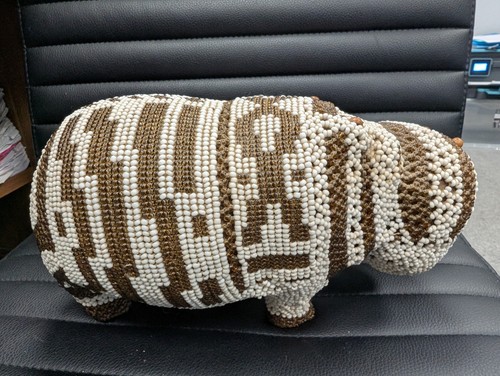 Beaded hippopotamus african - beaded,