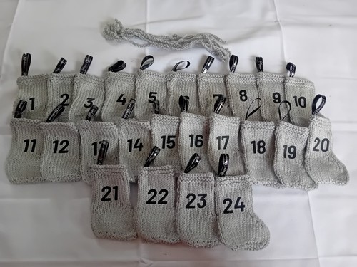 Hand knitted advent - advent, calendar
