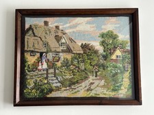 Vintage framed needlepoint - framed,