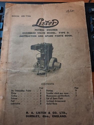 Lister stationary engine - lister,
