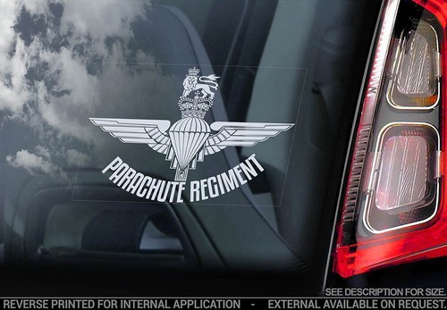 Parachute regiment car sticker - parachute,