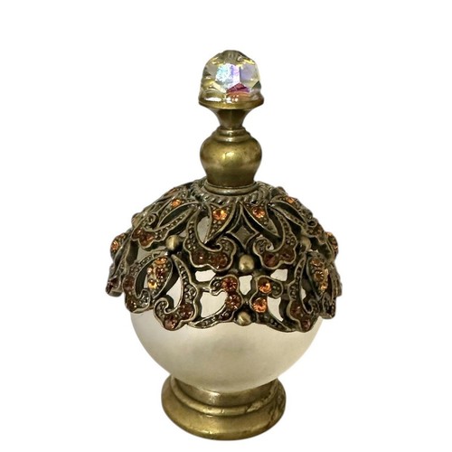 Filigree perfume bottle gold - filigree,