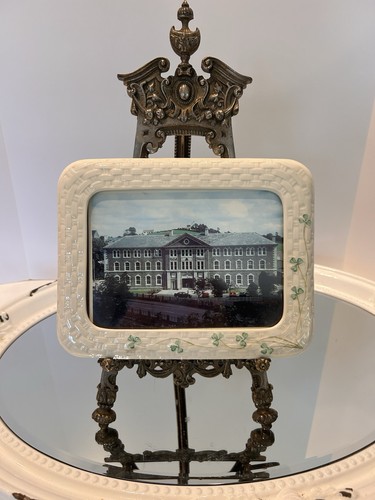 Belleek frame shamrock - belleek, lattice