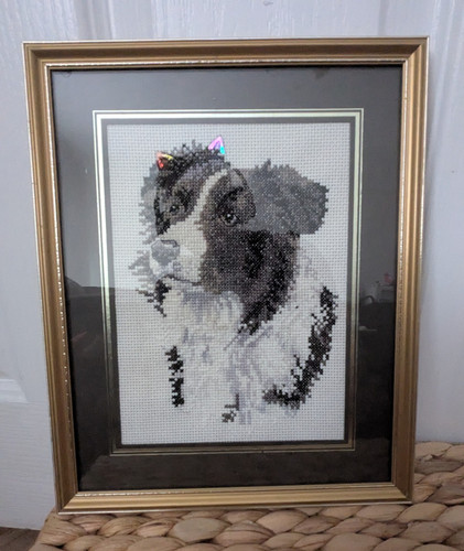 Framed finished cross - framed,