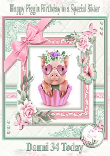 Personalised birthday card - personalised,